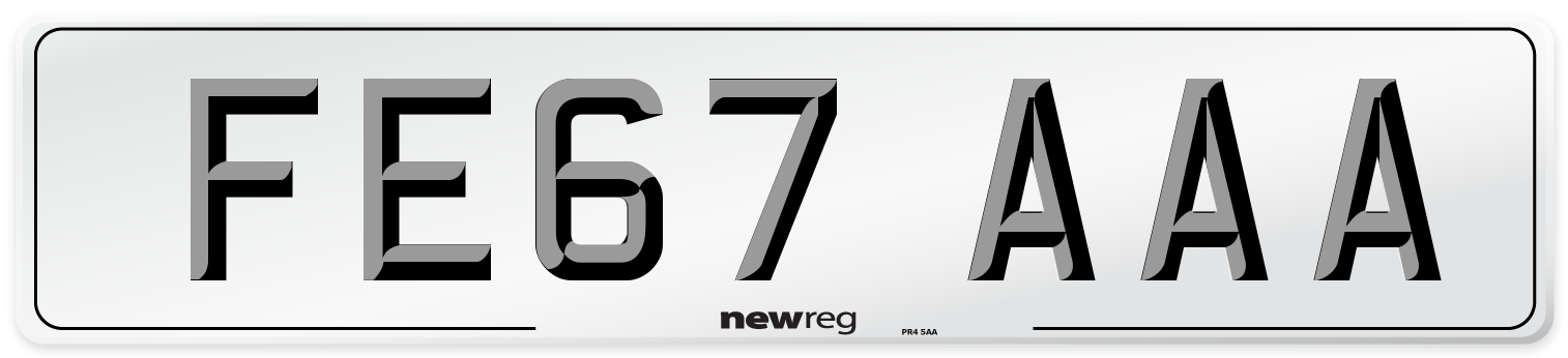 FE67 AAA Number Plate from New Reg